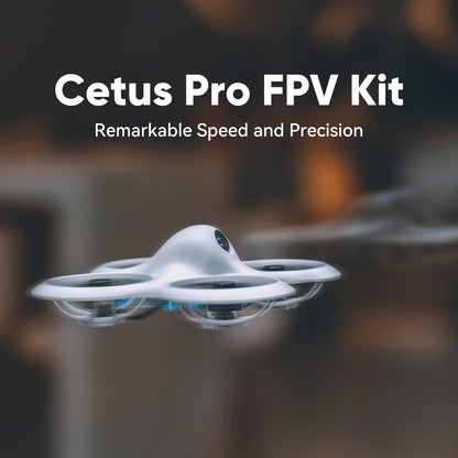 Cetus Pro FPV Kit - Drönarleksak inomhus med Frsky D8 Lite Radio 2 SE-sändare, 5,8G 14DBI VR02-glasögon och VTX (BNF/RTF-alternativ)