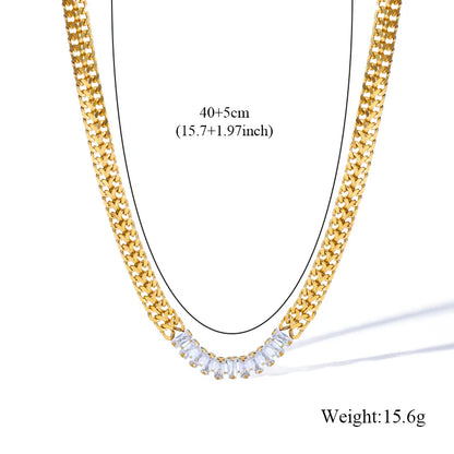 EILIECK 316L Stainless Steel Metal Twist Wound Chain Necklace For Women Fashion 18K Gold Plated Neck Chain Collar Jewelry Bijoux