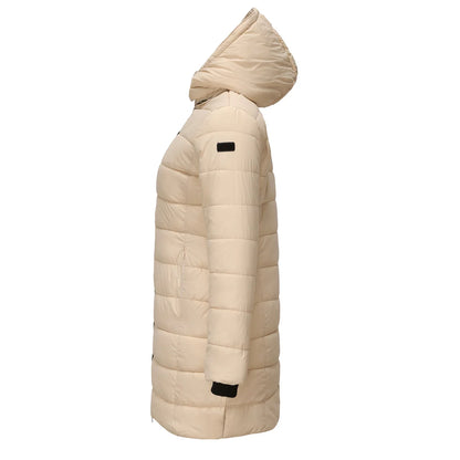 Long Quilted Puffer Jacket for Women in Bold Colors