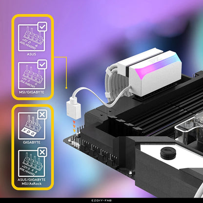 ATX 24 stift till 90 graders strömkontaktadapter ARGB moderkort moderkort strömförsörjningskabel Modulär DIY monteringstillbehör