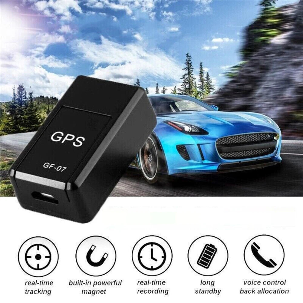 GF-07 Mini GPS Tracker Bilspårare Realtidsspårningsenhet Magnetfäste Stöldskydd SIM Meddelande Positioner Anti-lost Locator