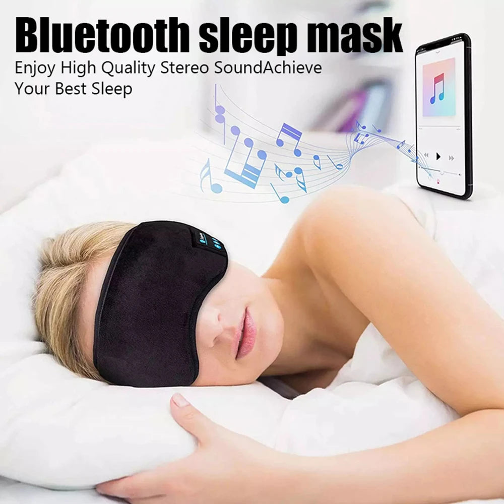 Fone Bluetooth Earphones Sports Sleeping Headband Elastic Wireless Headphones Music Eye Mask Wireless Bluetooth Headset Headband