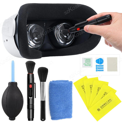 Universal VR Headset Cleaning Kit Anti-repa Optisk linsrengöringspenna kompatibel med Meta Quest 3S Quest 2 /3 PSVR2 Pico 4