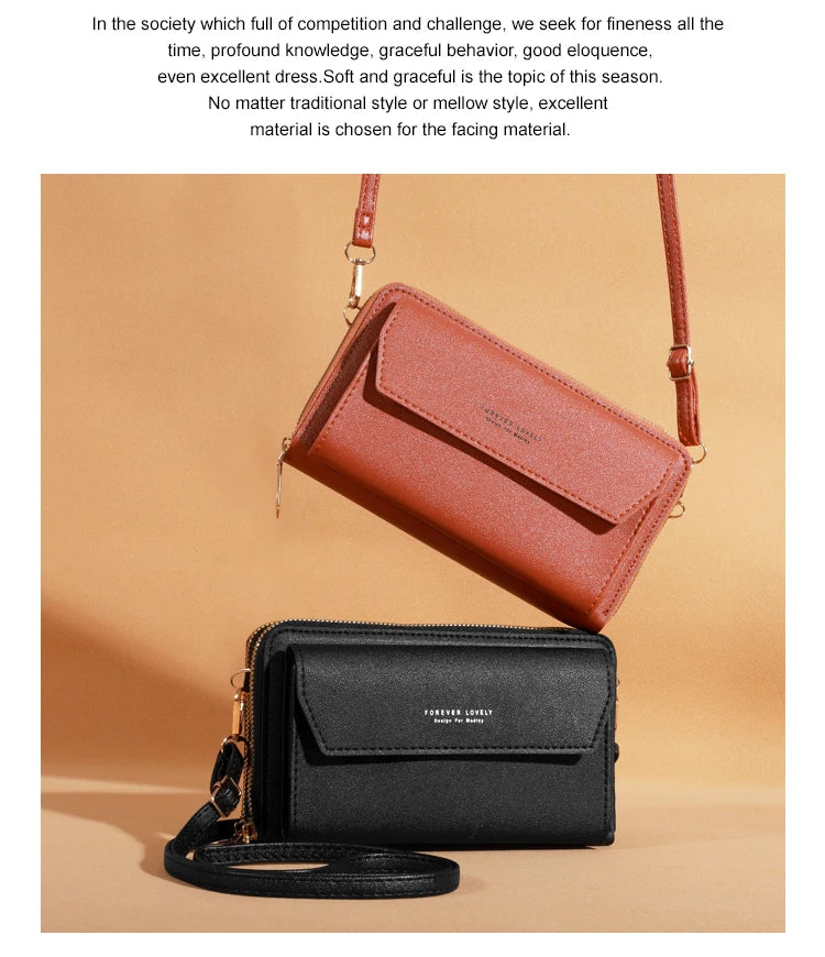 2023 New Crossbody Bag for Women – Summer Small Market Simple One Shoulder Bag for Mobile Phone, Double Layer Casual Small Body Bag.