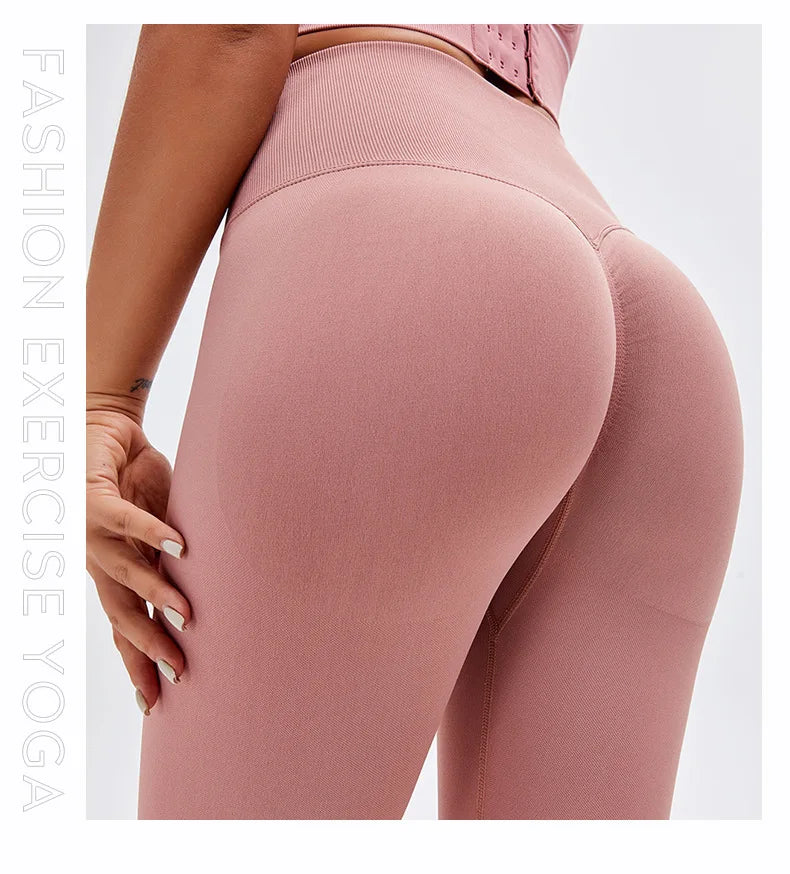 Women's High Waist Seamless Push Up Leggings for Fitness