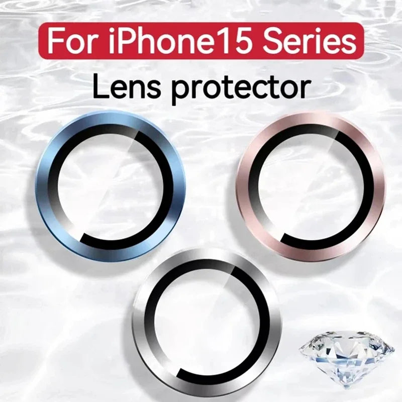 3Pcs Metal Lens Protector Glass For iPhone 15 13 12 11 14 Pro Max Back Camera Lens Protection Film For iPhone 13 Mini 14 15 Plus