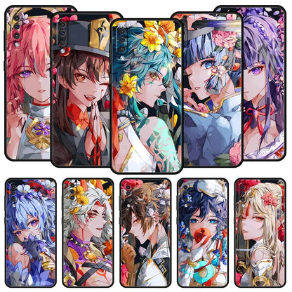 Genshin Impact Hu Tao Xiao Phone Case For Samsung A52 A12 A32 4G A22 5G A30 A50 A20e A72 A70 A02s A04s A10s A20s A40 A42 Cover