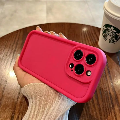 Luxury Candy Color Silicone Case For iPhone 11 13 12 14 15 16 Pro Max 15 Pro XS XR XS Max 7 8 14 PLUS SE 2022 Shockproof Cover