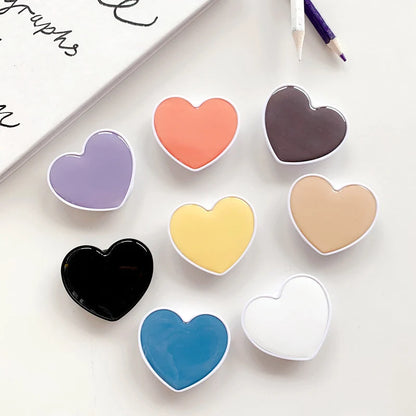 Cute Heart Sockets Grip Stand Universal Phone Holder Finger Ring Holder Griptok Stand Back Cover Clip Sticker Phone Accessories