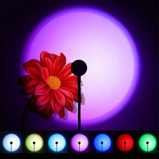 RGB Sunset Lamp Projection Led Night Light Sunset Projection Lamp For Photography Selfie Party Home Living Room Bedroom Decor