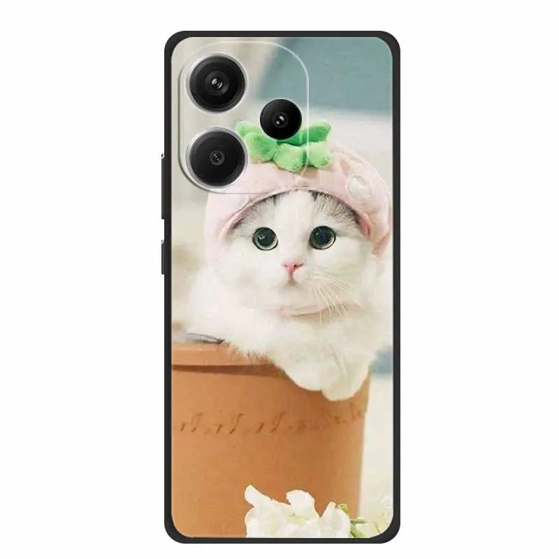 Animals Soft Silikon TPU bakstycke med Wolf Protective Bumper för Xiaomi POCO F6 5G – För POCO F6