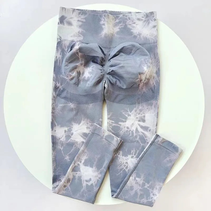 Kvinnors hög midja Tie-Dye Yoga Leggings i 26 färger