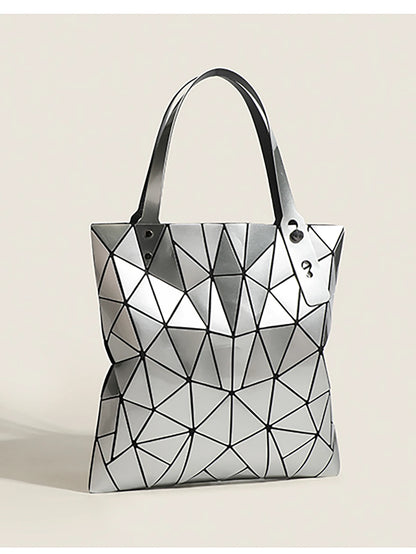 Lightweight Fashion Geometric Rhombus Bag Women's Shoulder Handbag Commuter Tote Bag Shopping Bag