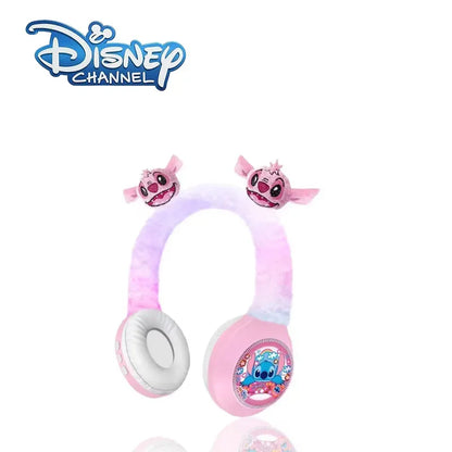 New Disney Stitch Wireless Bluetooth Headphones AH-806 HIFI Stereo Sound Foldable Headsets with Mic Anime Cartoon Children Gift