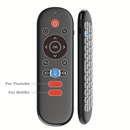 W1 PLUS Air Mouse Fjärrkontroll 2.4G RF Trådlöst Minitangentbord Smart Gyroskop Tangentbord Sense Anti-förlust IR för Android TV Box