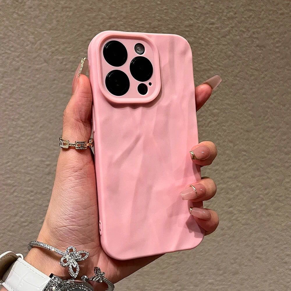 Soft Fold Pattern Case For iPhone: Candy Bumper Silicone Cover