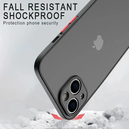 Luxury Matte Phone Case For iPhone 16 14 13 12 11 15 Pro Max Mini Soft Silicone Shockproof Case For iPhone 15 16 Plus XR XS MAX