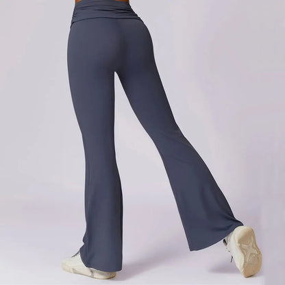 Women's High Waist Flared Yoga Pants for Fitness and Dance