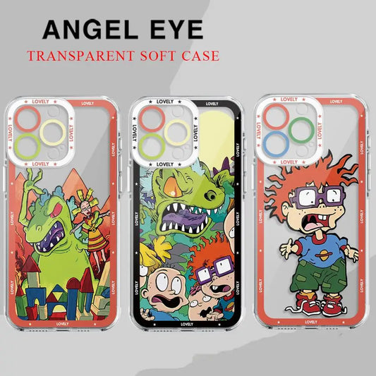 Movie R-Rugrats Cartoon Reptar Phone Case for Apple iPhone 15 16 Pro XS Max 13 14 Plus XR SE 7 8 12 11 Pro plus Matte