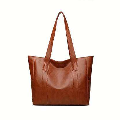 Vintage Tote Bag: Large Capacity, Retro Vegan Shoulder