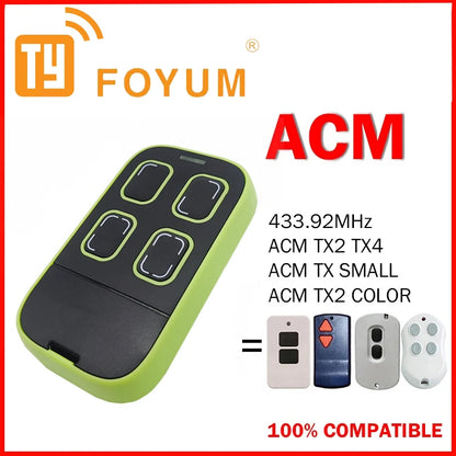 ACM TX2 TX4 Garageport Fjärrkontroll 433MHz Klon ACM TX 2 4 Gate Fjärrkontroll Dupliceringsöppnare Handsändare 433,92MHz