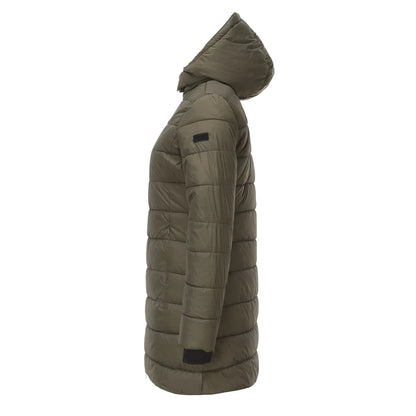 Long Quilted Puffer Jacket for Women in Bold Colors