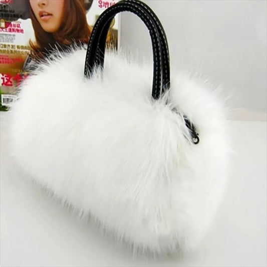 Winter Plush Bag: Long Fur Handbag, Women's Crossbody, Fashion Trend Shoulder