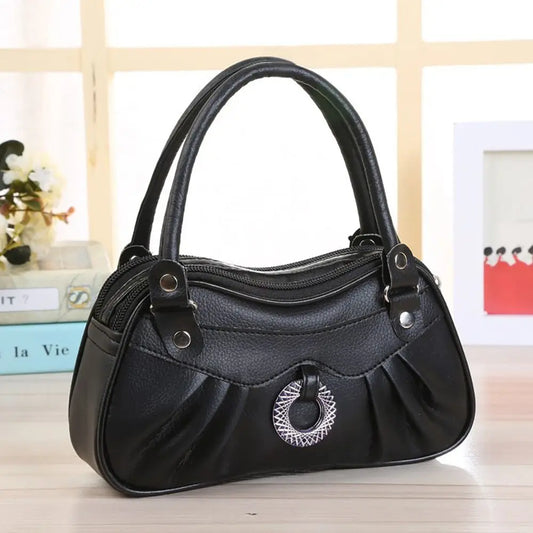 PU Leather Handbags: Large Capacity Underarm Tote