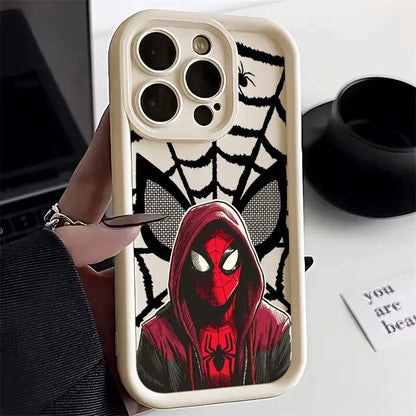 Marvel Spiderman Miles Morales Heroes Phone Case For iPhone 11 12 13 14 15 16 Pro Max X Case For iPhone 16 Plus Protective Cover