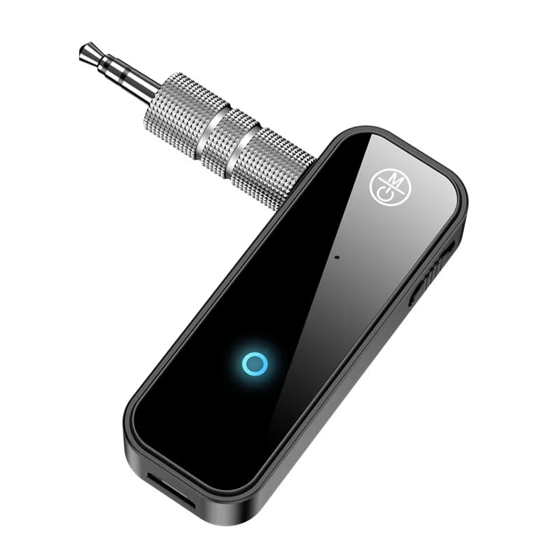 Ny Bluetooth 5.3-sändaremottagare 2 i 1 trådlös adapter 3,5 mm Audio AUX-adapter för bilstereo Musik Aux handsfree-headset