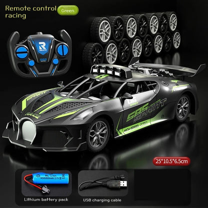 2.4G RC Racing Remote Control Car Bugatti Sports Car Electric High-Speed Car Drop-Resistant Children'S Boys Toy Car Boy'S Gifts