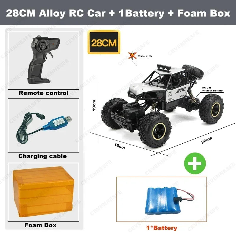 Nya 4WD RC-bilar terrängfjärrkontroll Buggy Truck Racing Drift med LED-ljus RTR-fordon för barnleksakspresenter