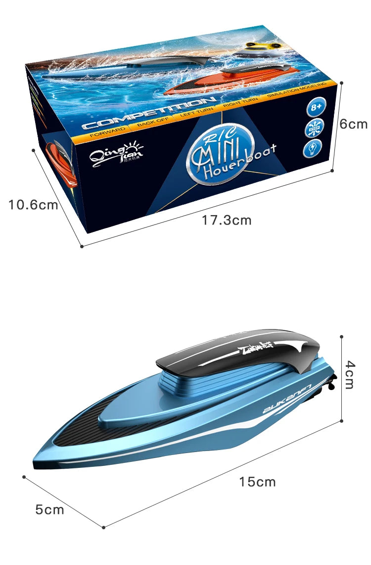 2.4G Mini Remote Control Speedboat High Speed 30KM/H Children's RC Racing Boat Ship Competition Race Boats Toys for Kids Gift