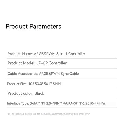 TEUCER ARGB-kontroller 1 till 10 4-stifts PWM kylfläktnav Sata-driven magnetsugnav Adresserbar RGB-delare för PC-fodral