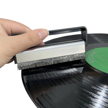 Professional Vinyl Record Brush Portable Anti-Static Carbon Fiber Record Brush + Stylus Brush LP Vinyl Phonograph Player Accesso