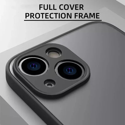 Black Matte Soft Silicone Shockproof Case For iPhone