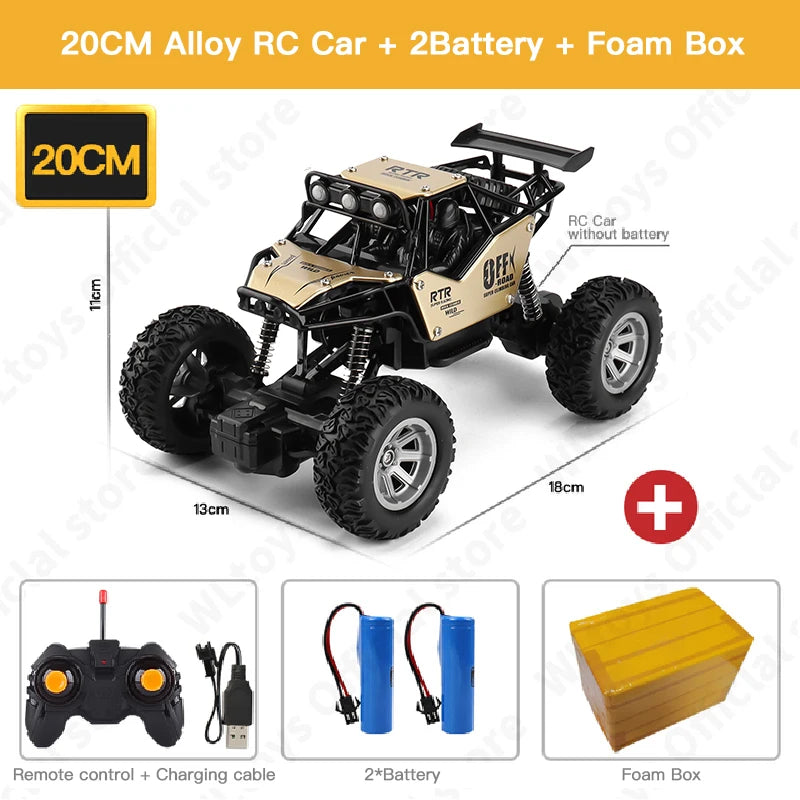 4WD RC Car with LED Lights – 2.4G Radio Remote Control Off-Road Buggy Trucks, Perfect for Boys' Toys and Kids' Gifts