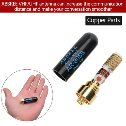 ABBREE Mini Walkie Talkie Antenna AR-805S SMA- Female Dual Band High Gain Antenna For Baofeng BF-888S UV-5R UV-21 PRO Ham Radio