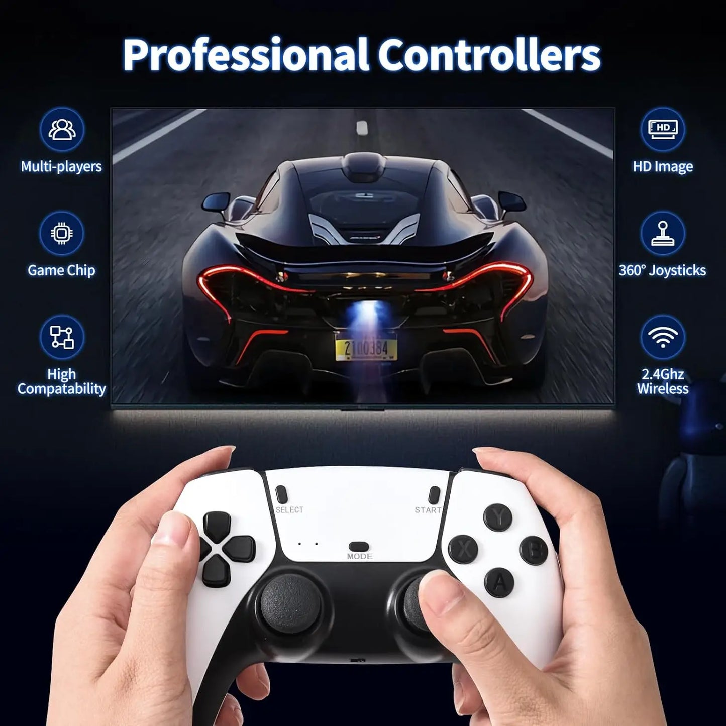 M15 Game Stick Mini TV Handheld Game Classic 4K Retro Game Wireless Controllers HD Output Gaming Consola för PS1 Arcade