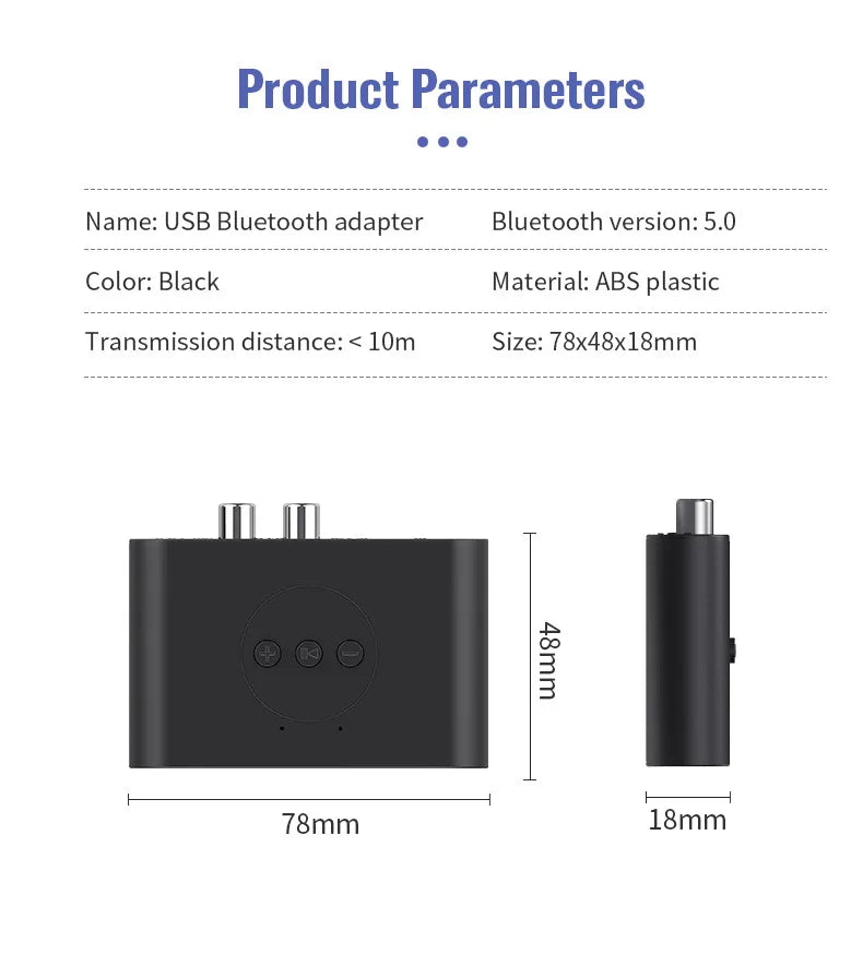 Bluetooth 5.0 Audio Receiver NFC U Disk 3.5mm AUX RCA USB Stereo Music Wireless Adapter With Mic For Car Kit Speaker Amplifier