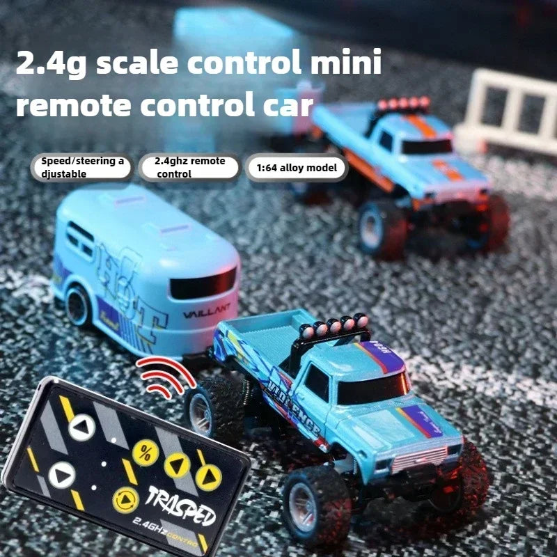 RC Cars 1:64 Metal Mini Drift Rc Car Remote Control Car High-Speed Off-road Climbing Racing Cars Children's Toys for Kids Custom