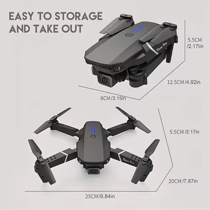 2024 New E88 Pro WIFI FPV Drone Wide Angle HD 4K 1080P Camera Height Hold RC Foldable Quadcopter Dron Helicopter Toys Gift