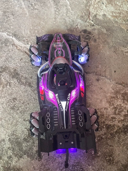 RC Car with LED Light – 2.4G Radio Remote Control, High-Speed Sports F1 Formula Racing Car, Gesture Control, Supercar Toy for Boys