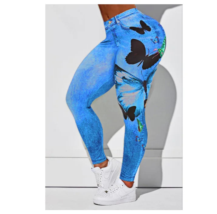 Women's High Waist Leopard Print Yoga Leggings