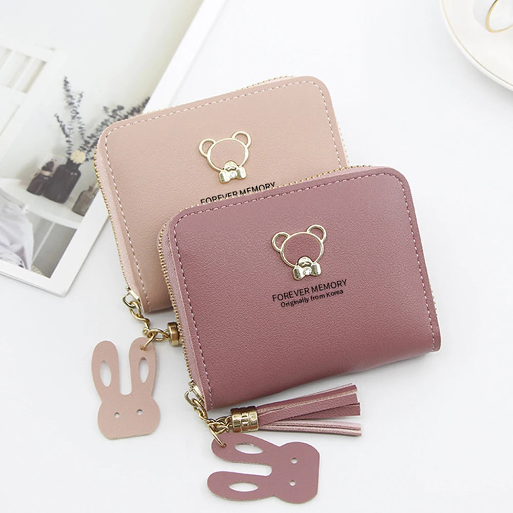 2024 Short Women Wallets – Mini Cute Coin Pocket Card Holder, Female Purse, New Fashion Kpop Small Wallet for Girls.