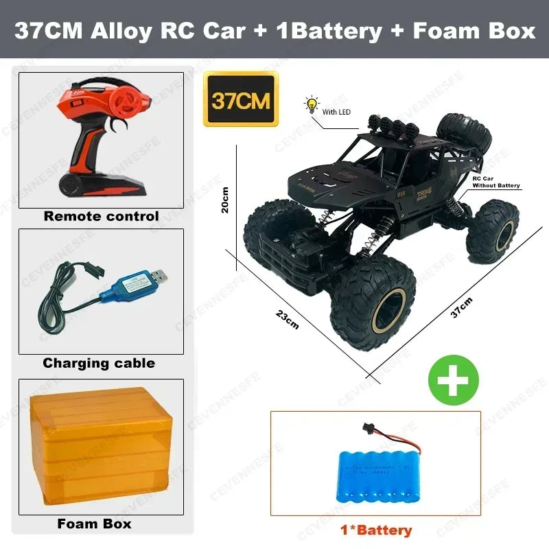 New 4WD RC Cars Off-Road Remote Control Buggy Truck Racing Drift with LED Lights RTR Vehicle for Children’s Toy Gifts