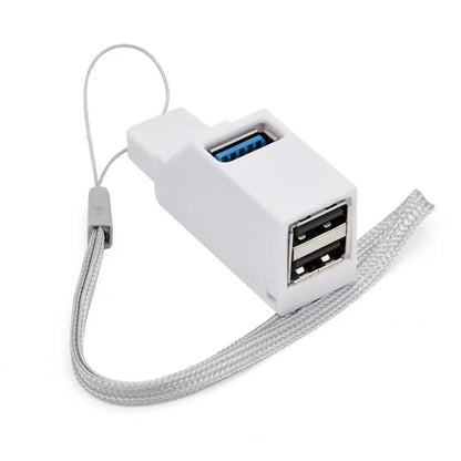 USB 3.0 HUB Adapter Extender Mini Splitter Box 1 till 3 portar Höghastighets USB 2.0 För PC Laptop U Diskkortläsare