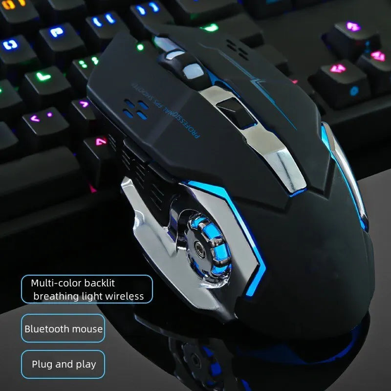 Rechargeable Wireless Mouse Gaming Computer Silent Bluetooth Mouse