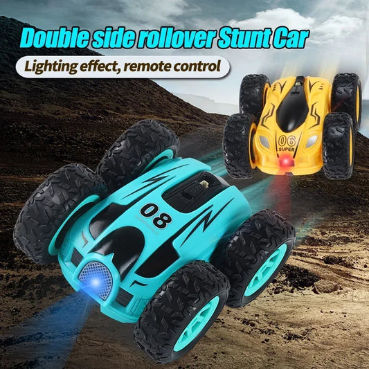 2.4G 4wd High-speed Stunt Car Mini RC Car Double-Sided Drift 360 Degree Dump Truck Drive Jump Children's Toys