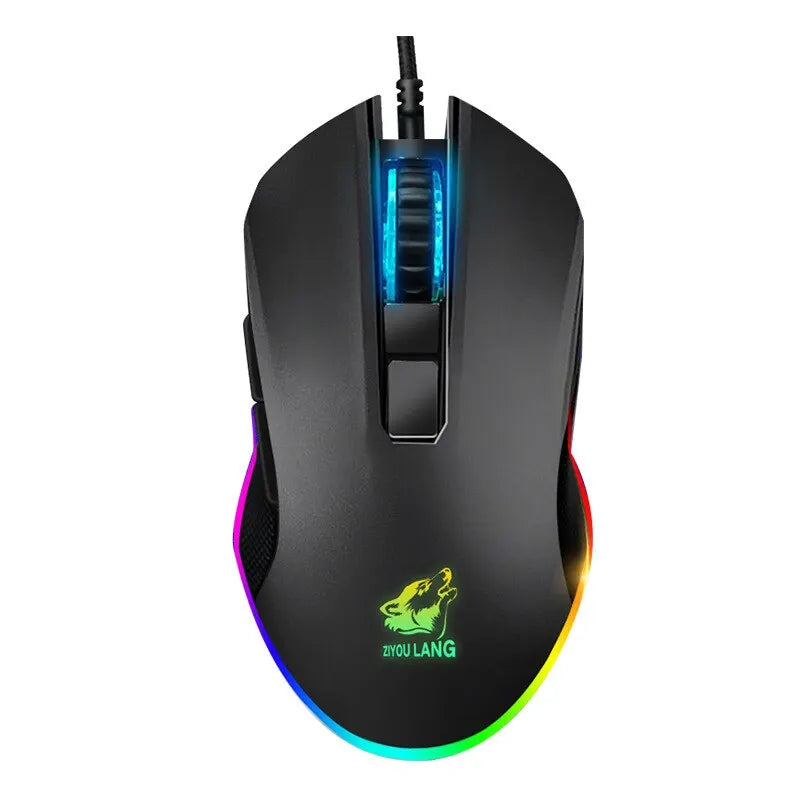 Gaming Mouse Wired USB Optical Computer Mice with RGB Backlight 3 Adjustable DPI Ergonomic Gamer Laptop PC Mouse with 6 Buttons